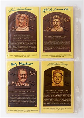 Lot 3110 - Autographed Hall of Fame Cards Selection of...