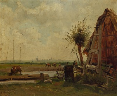 Lot 31 - Dutch School 19th Century Country View Signed...