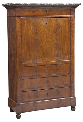 Lot 286 - Empire Marble Top Mahogany Secretaire Abattant...
