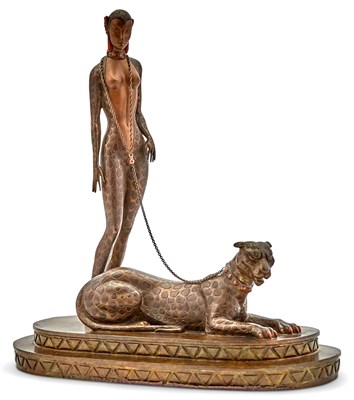 Lot 335 - Art Deco Style Cold-Painted Bronze Figure...