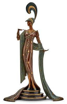 Lot 334 - Art Deco Style Cold Painted Bronze Figure of a...