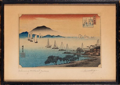 Lot 111 - A Small Format Japanese Woodblock Print after Hiroshige
