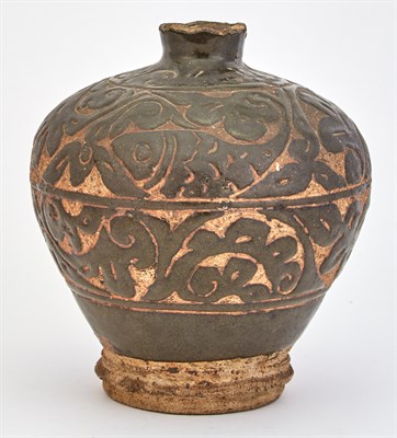 Lot 112 - A Chinese Carved Cizhou Earthenware Vase...