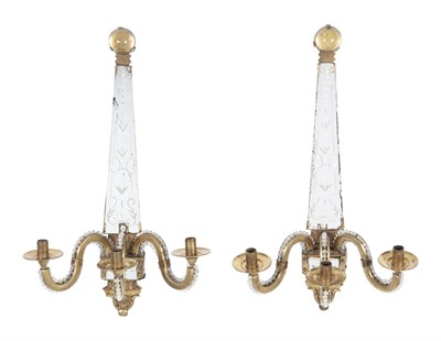 Lot 304 - Pair of Bagues Style Glass, Metal and Beaded...