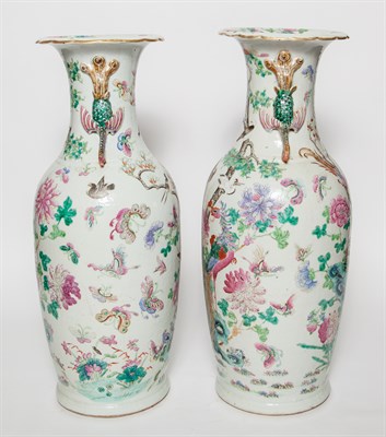 Lot 190 - A Pair of Chinese Enameled Porcelain Vases...