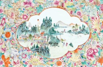 Lot 189 - A Chinese Enameled Porcelain Plaque 19th...