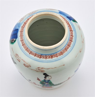 Lot 130 - A Chinese Wucai Porcelain Jar Transitional...