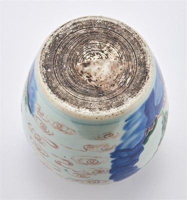 Lot 130 - A Chinese Wucai Porcelain Jar Transitional...