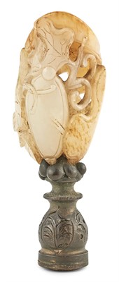 Lot 30 - A Fine Chinese White and Russet Jade Carving...