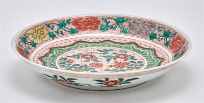 Lot 132 - A Chinese Wucai Porcelain Plate 17th Century...