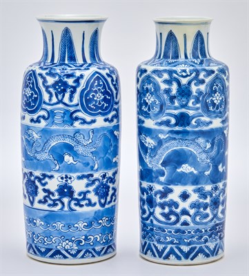 Lot 136 - A Matched Pair of Chinese Blue and White...