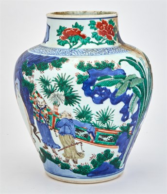 Lot 125 - A Large Chinese Wucai Porcelain Jar...