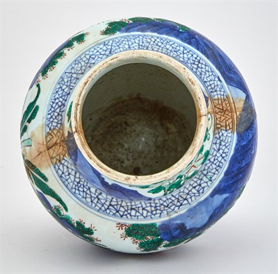 Lot 125 - A Large Chinese Wucai Porcelain Jar...