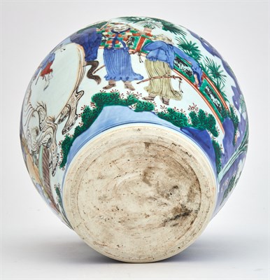 Lot 125 - A Large Chinese Wucai Porcelain Jar...