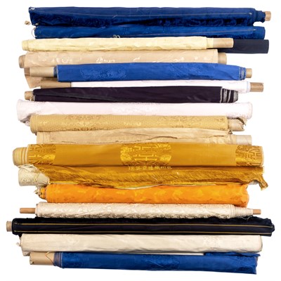 Lot 296 - Nineteen Rolls of Chinese Brocade Silk Late...