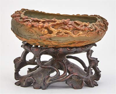 Lot 307 - A Fine Chinese Songhua Brush Washer 19th...