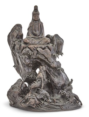 Lot 368 - A Japanese Bronze Okimono Meiji Period Cast to...