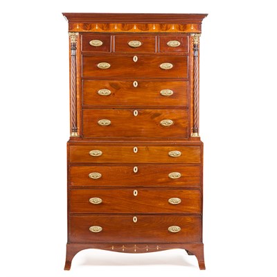 Lot 146 - Scottish George III Mahogany Chest on Chest...