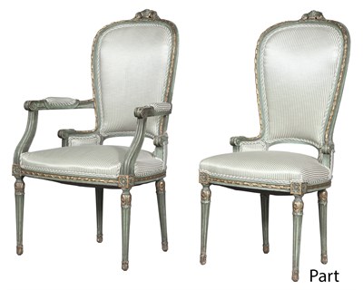 Lot 151 - Set of Eight Louis XVI Style Painted and...