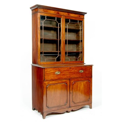 Lot 169 - George III Mahogany Bureau Bookcase Late...