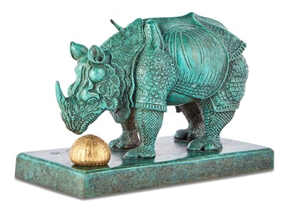 Lot 56 - Salvador Dalí (1904-1989) RHINOCEROS Bronze...