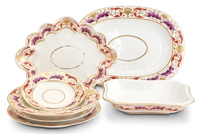 Lot 15 - Assembled Derby Porcelain Gilt Decorated...
