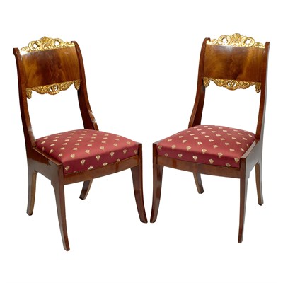 Lot 45 - Set of Eight Russian Empire Parcel-Gilt...