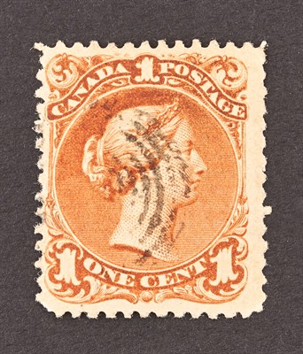 Lot 3176 - Canada 1868 Laid Paper 1 Cent, Used Scott 31...