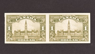 Lot 3200 - Canada 1929 $1 Parliament Imperforate Pair...