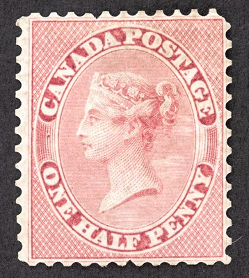 Lot 3160 - Canada 1858-59 Wove Paper 1/2 Pence Rose...