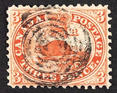 Lot 3161 - Canada 1858-59 Wove Paper 3 Pence Red Used...