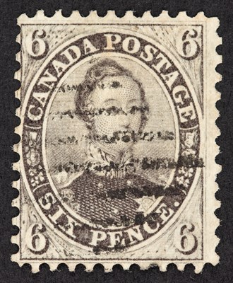 Lot 3162 - Canada 1858-59 Wove Paper 6 Pence Brown Violet...