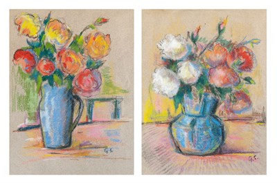 Lot 82 - 20th Century School Floral Still Lifes: Two...