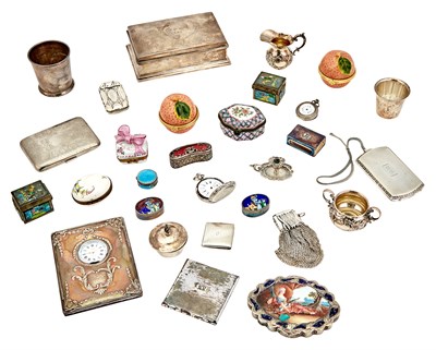 Lot 282 - Group of Silver, Silver Plate, and Enamel...