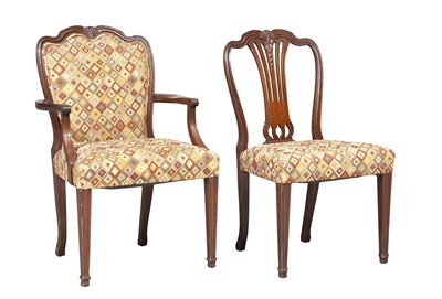 Lot 249 - Set of Eight George III Style Upholstered...