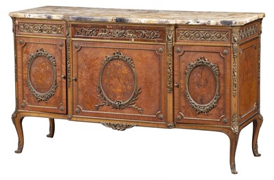 Lot 115 - Transitional Louis XV/XVI Style Marble Top...