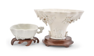 Lot 156 - Two Chinese Blanc de Chine Porcelain Vessels...