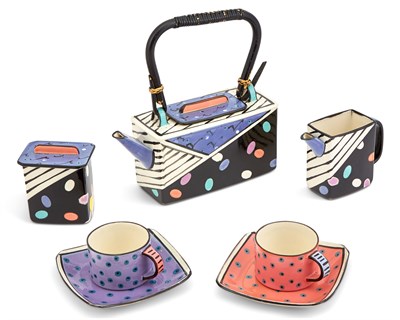 Lot 278 - Dorothy Hafner Postmodern Design Hand-Painted...