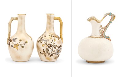Lot 194 - Two Royal Worcester Aesthetic Movement...