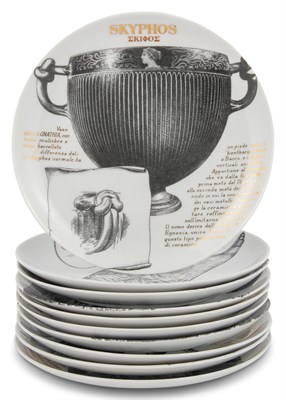 Lot 83 - Set of Ten Piero Fornasetti Print Decorated...