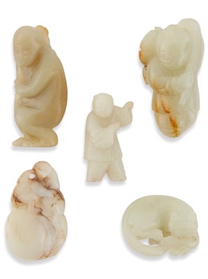 Lot 28 - A Group of Five Chinese Jade Carvings...