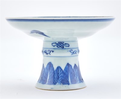 Lot 134 - A Chinese Blue and White Porcelain Stem Dish...