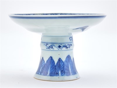 Lot 134 - A Chinese Blue and White Porcelain Stem Dish...