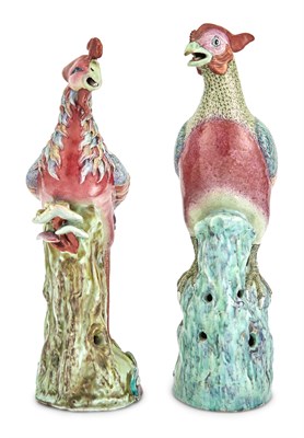 Lot 188 - Two Chinese Enameled Porcelain Phoenixes 19th...