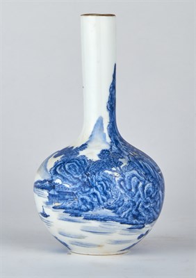 Lot 158 - A Chinese Blue and White Porcelain Bottle Vase...