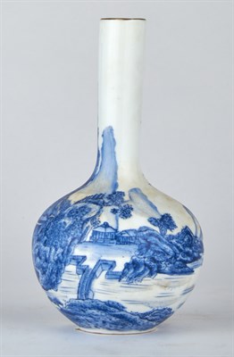 Lot 158 - A Chinese Blue and White Porcelain Bottle Vase...