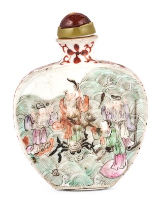 Lot 8 - A Chinese Enameled Porcelain Snuff Bottle...