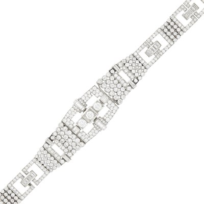 Lot 59 - Platinum and Diamond Bracelet