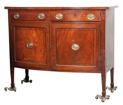 Lot 237 - George III Mahogany Sideboard The left drawer...