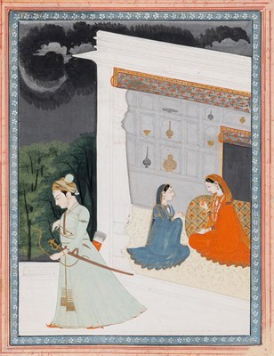 Lot 408 - An Indian Kangra School Painting Early 19th...